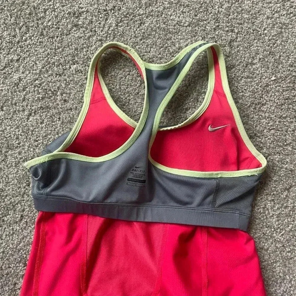 Nike Dri Fit Racerback Built In Sports Bra Tank Pink - Picture 8 of 12